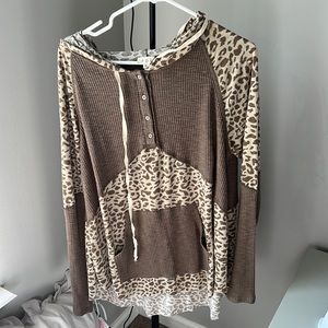 Pol animal print hoodie